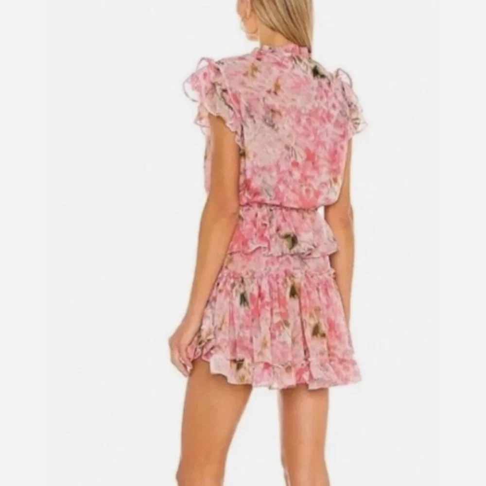 Misa Los Angeles Pink Floral Mini Dress - Picture 2 of 5